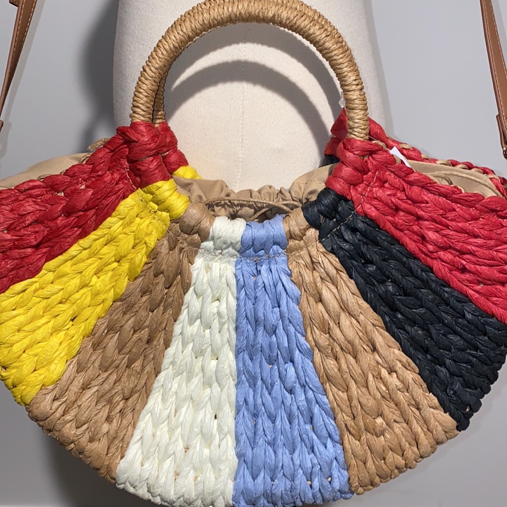 BP by Nordstrom woven straw handbag multi … - Picture 4 of 7